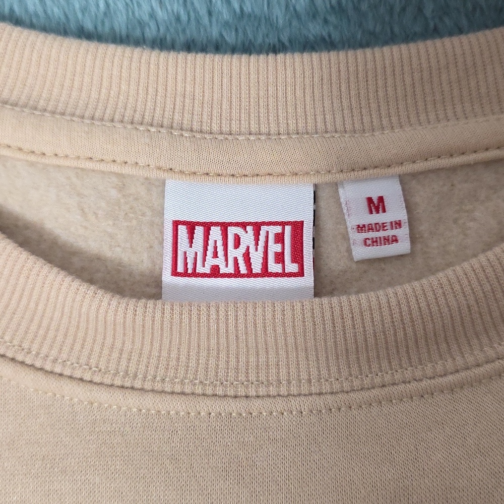 Marvel Spider-Man Beige Crewneck Sweater - Picture 2 of 3